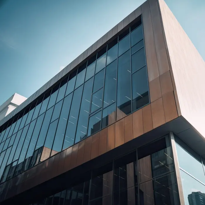 Modern glass office building