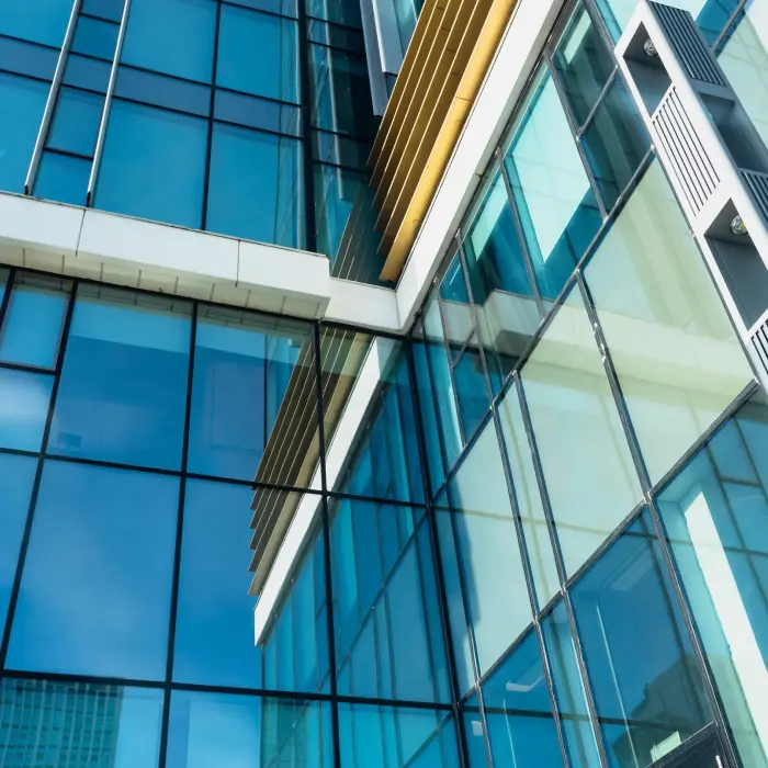 modern glass office building
